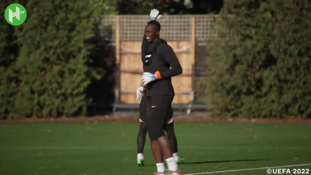 Kepa in training as Chelsea prepare for RB Salzburg
